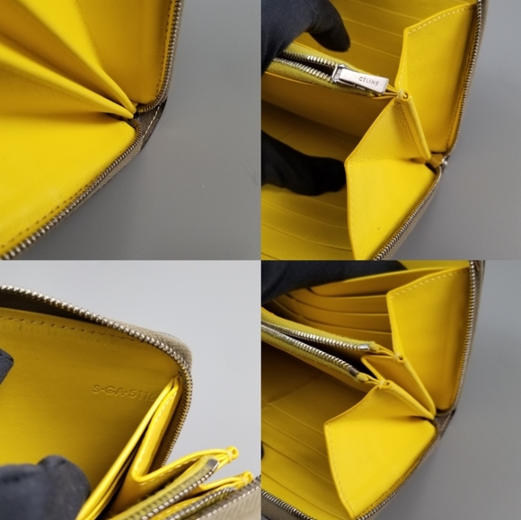 CELINE Beautiful Large Zippy compact wallet Solid color - Picture 11 of 16